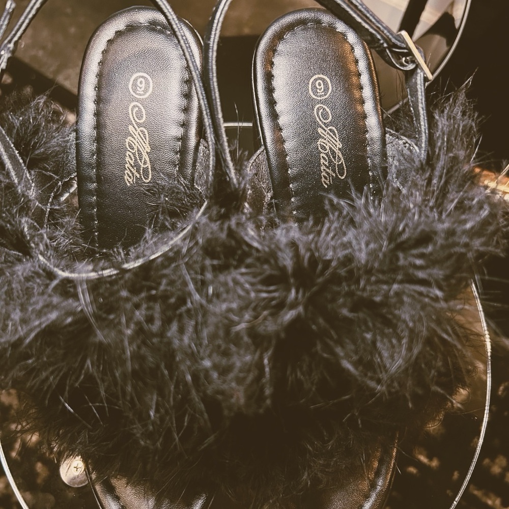 Platform Feather Heels | Mata X Dolls Kill | SIZE 9 - Picture 6 of 6
